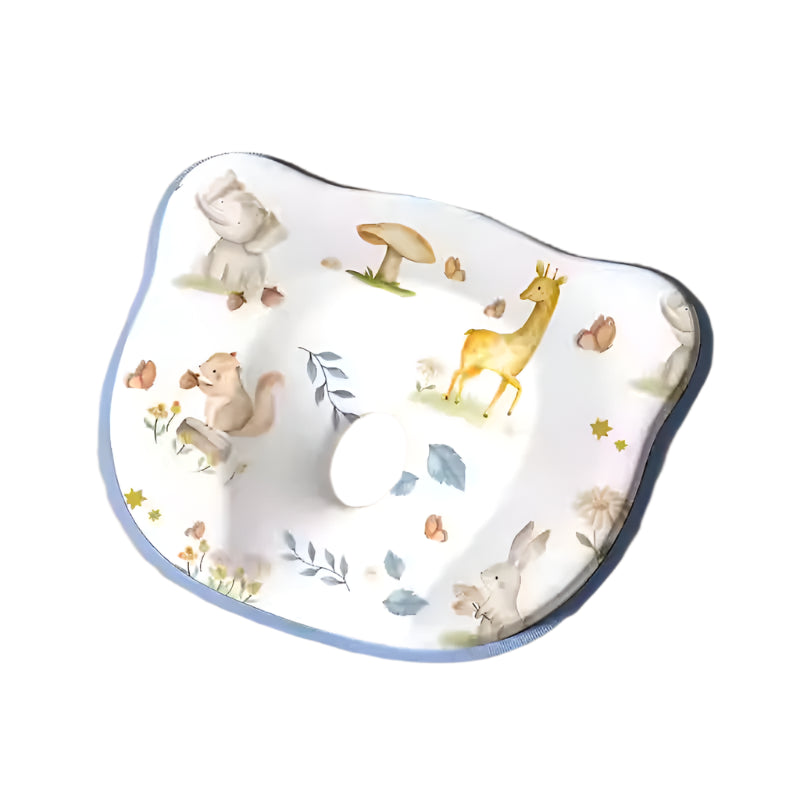 Ergonomic baby head shaping pillow with concave center to prevent flat head syndrome