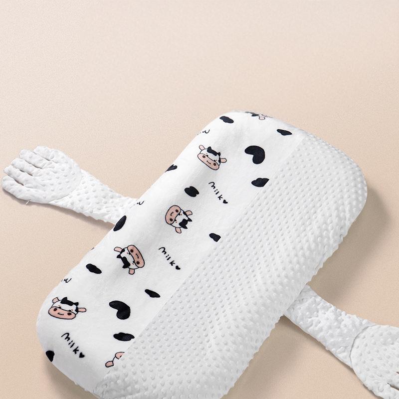 Infant sleep lounger with patting and safety restraint strap