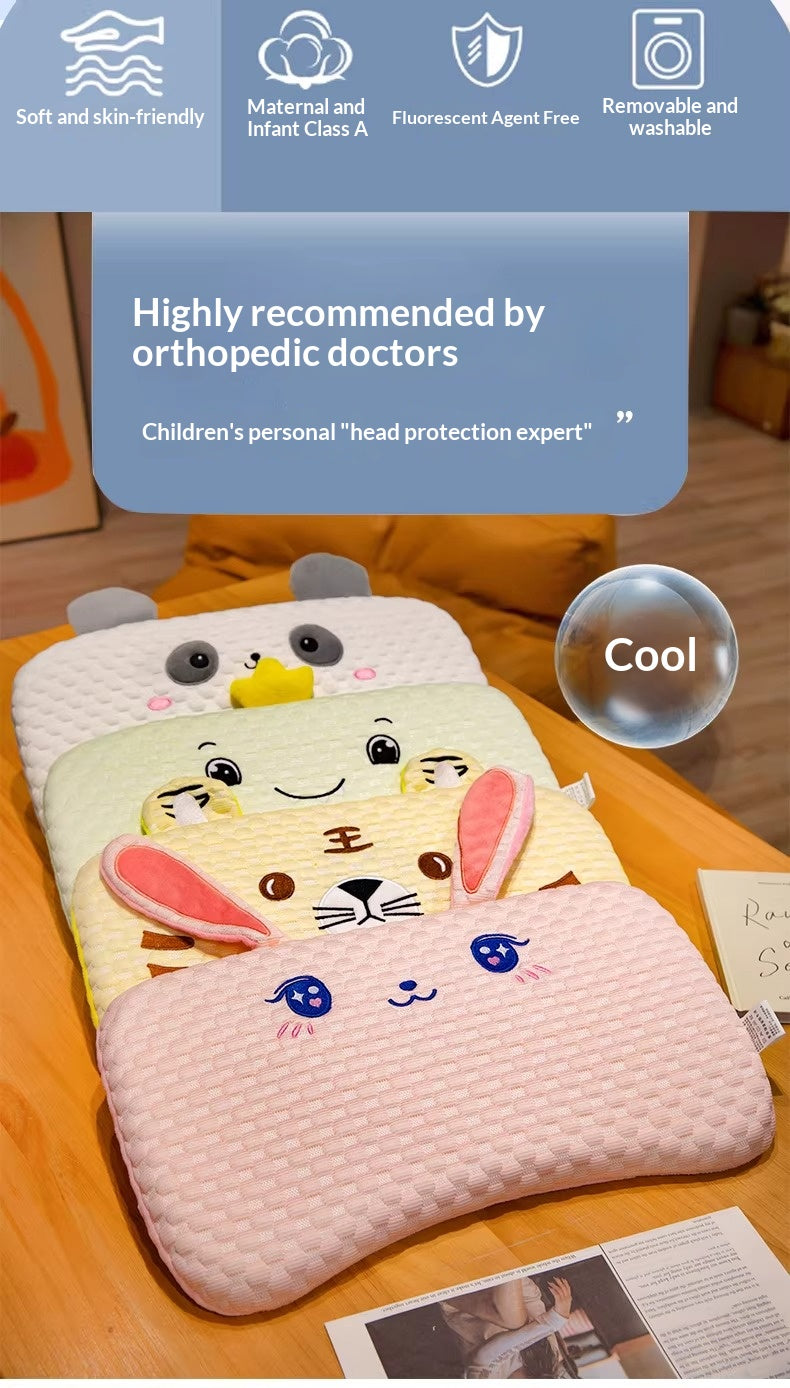 Collection of cute animal-themed infant summer head support pillows