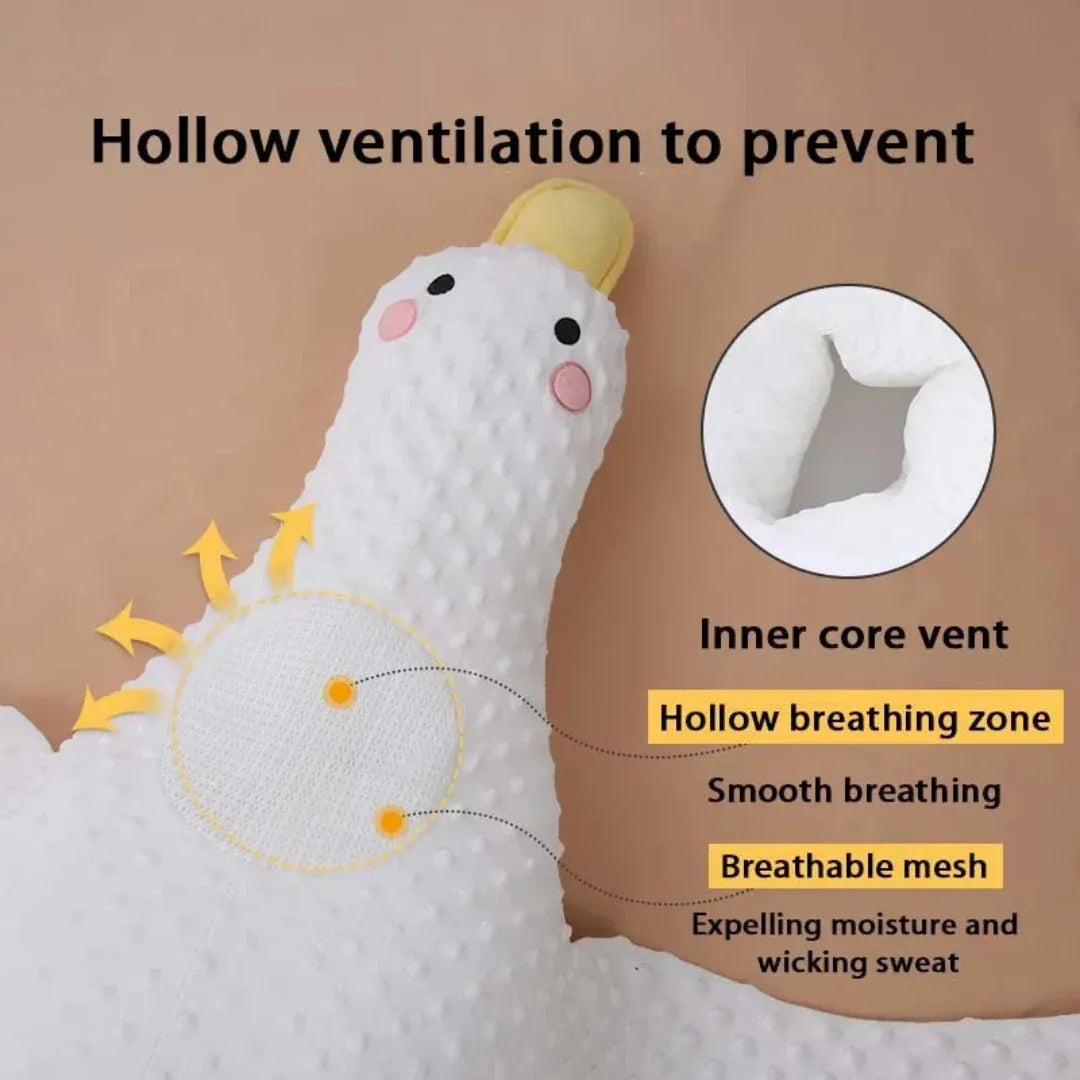 Hollow ventilation design for safe infant tummy time