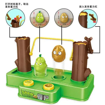 MEACAOFG Plants Vs. Zombies Fingertip Press Jump Rope Plant Squash Tall-nut Toys Parent-child Interactive Toys for Boys and Girls Gifts