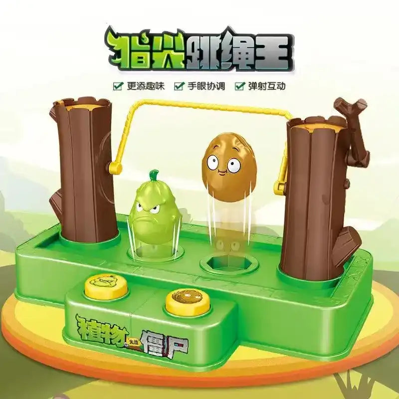 MEACAOFG Plants Vs. Zombies Fingertip Press Jump Rope Plant Squash Tall-nut Toys ألعاب تفاعلية بين الوالدين والطفل للأولاد والبنات هدايا