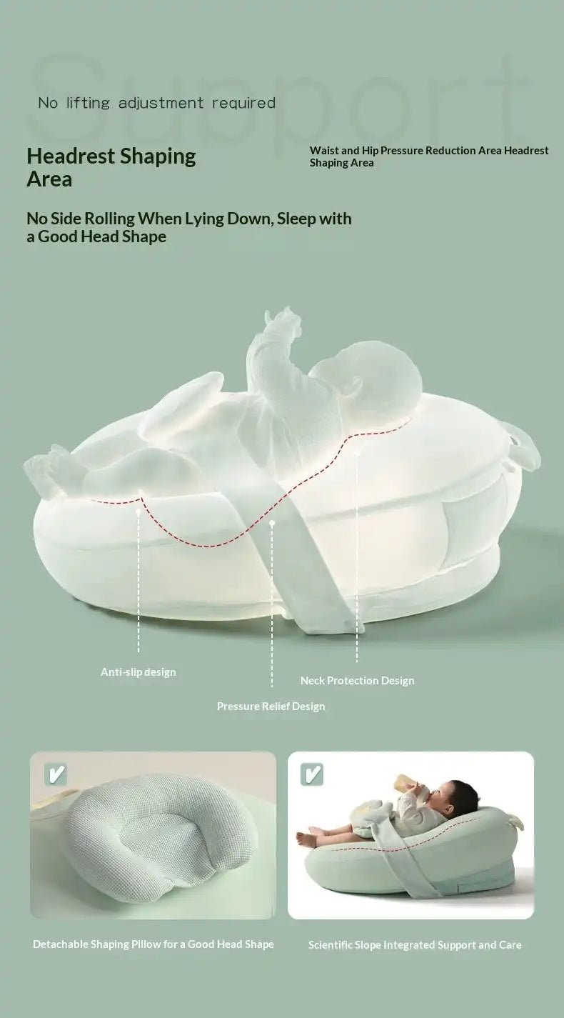 Luxury baby lounger pillow featuring high resilience foam core