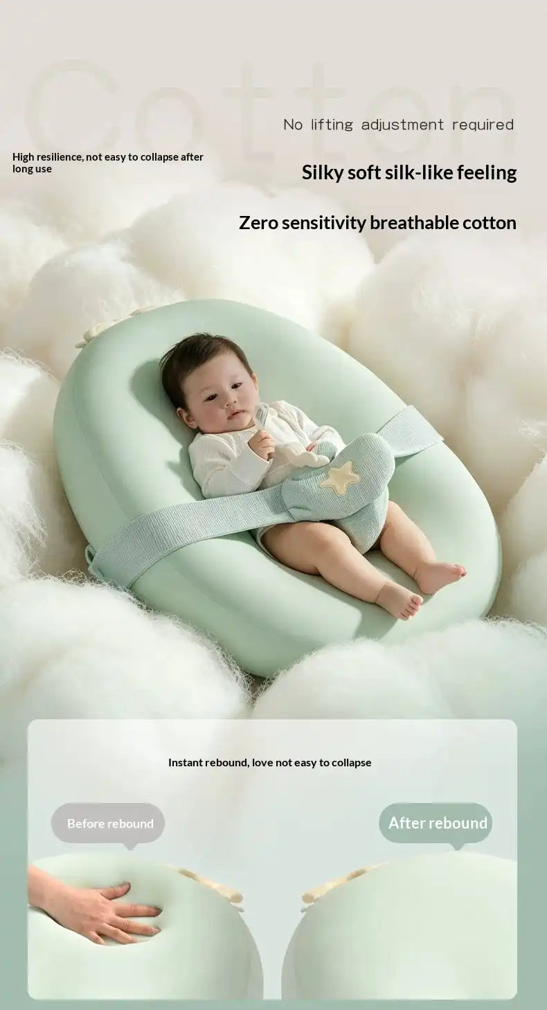 Newborn sleep nest providing soft ergonomic body support