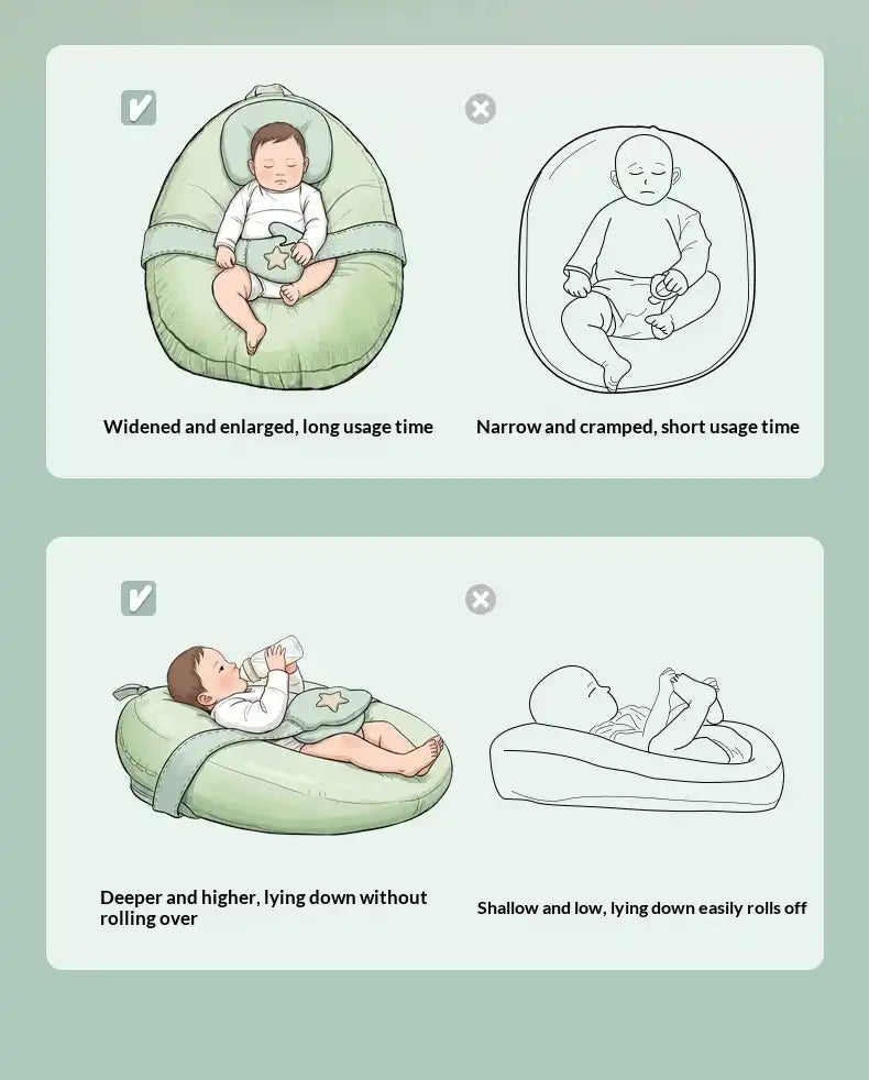 Luxury baby lounger pillow multifunction design for feeding and resting
