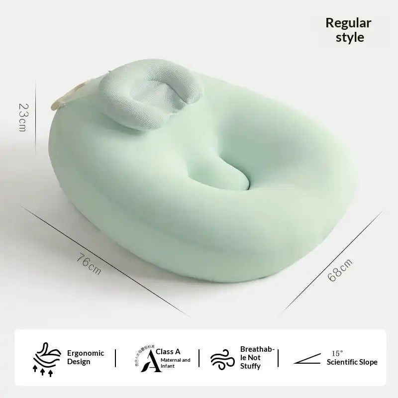 Infant lounger pillow dimensions and adjustable incline features