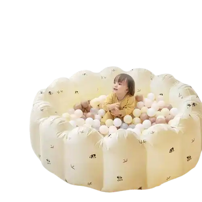 Luxury inflatable baby ball pit with soft walls for toddler sensory play