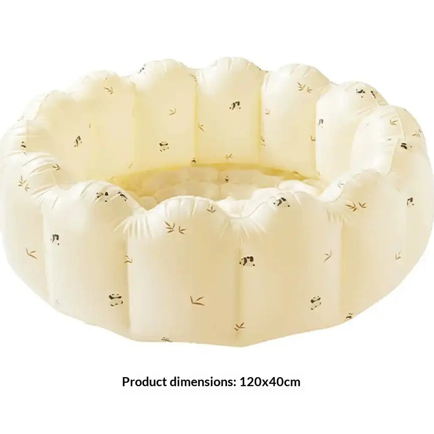 Luxury inflatable baby ball pit with soft walls for toddler sensory play