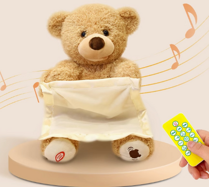 MEACAOFG Interactive Peek-a-Boo Bear Playing Hide and Seek for Infants