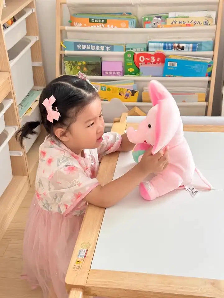 MEACAOFG Animated Peek-a-Boo Elephant with Flapping Ears and Singing Function