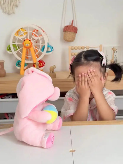 MEACAOFG Animated Peek-a-Boo elephant with Flapping Ears and Singing 