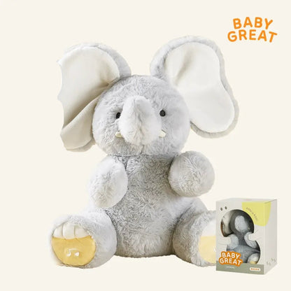 MEACAOFG Animated Peek-a-Boo Elephant with Flapping Ears and Singing Function