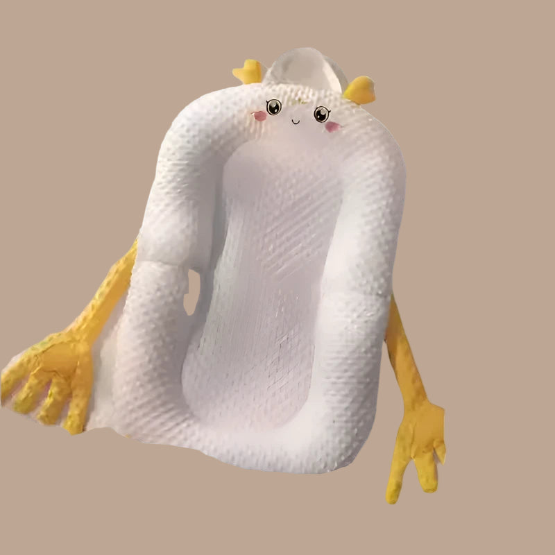 Smart gentle rocking baby bed white cat with yellow arms