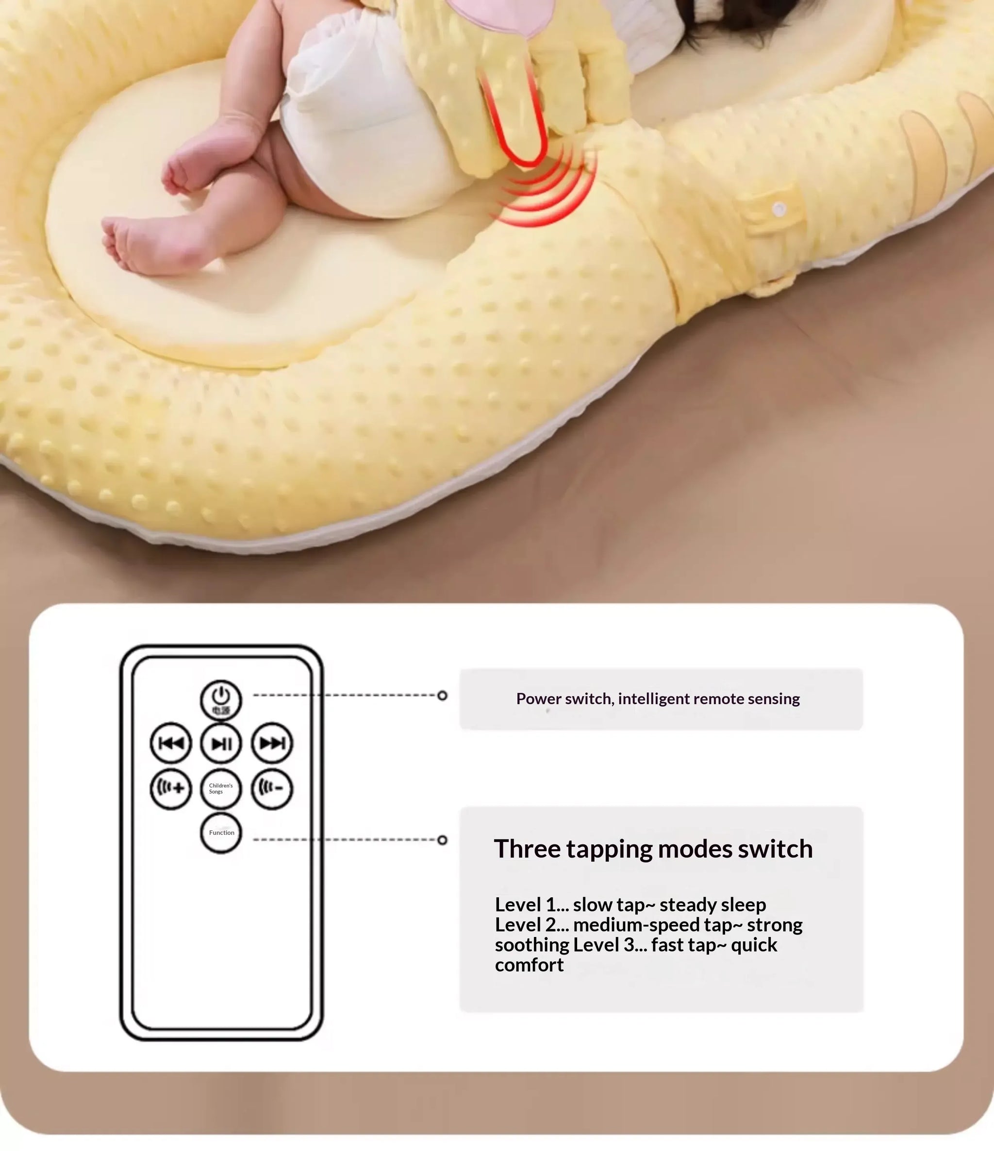 Remote control adjustment guide for baby sleep bassinetBaby Beds