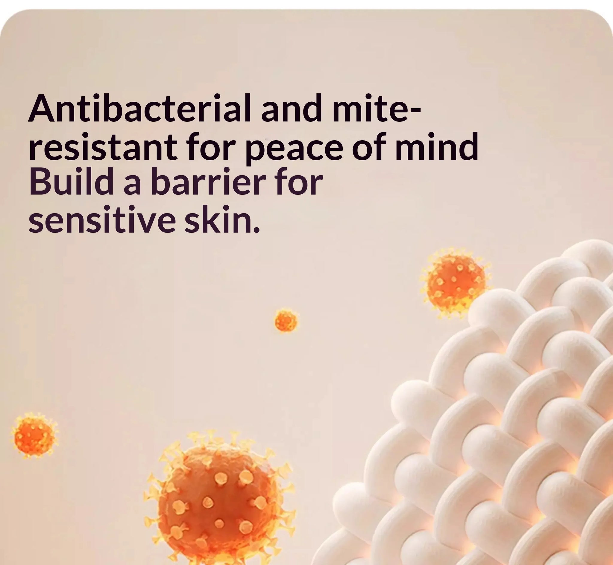 Antibacterial and mite resistant hypoallergenic fabric for infants