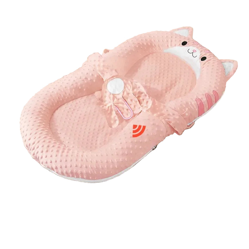 Premium baby soothing bed in pink cat style