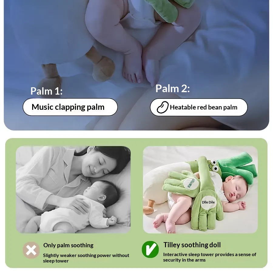 Breathable fabric detail of MEACAOFG Scallion soothing companion toy for newborns