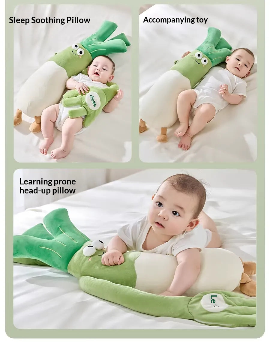 Breathable fabric detail of MEACAOFG Scallion soothing companion toy for newborns
