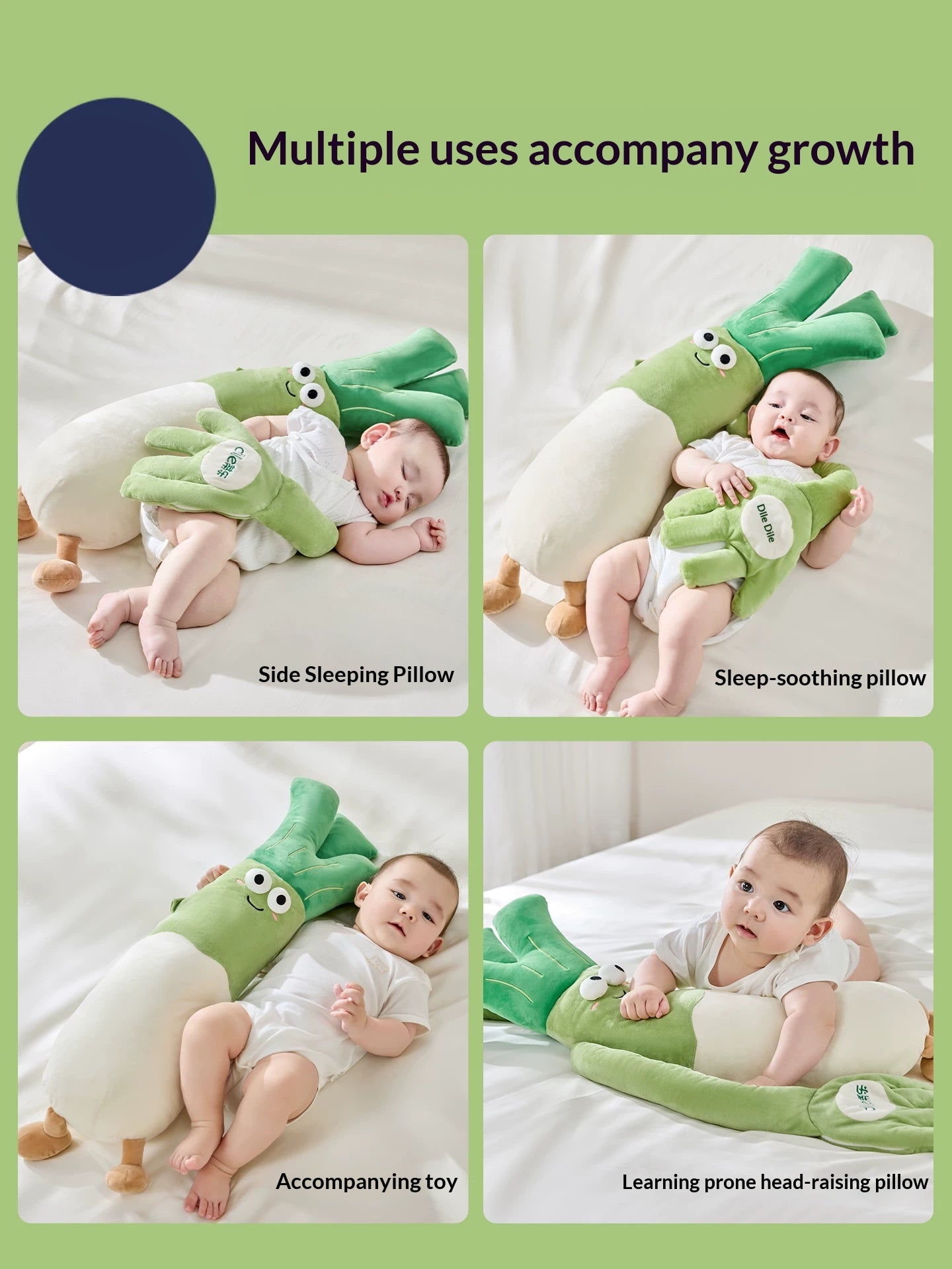 Breathable fabric detail of MEACAOFG Scallion soothing companion toy for newborns