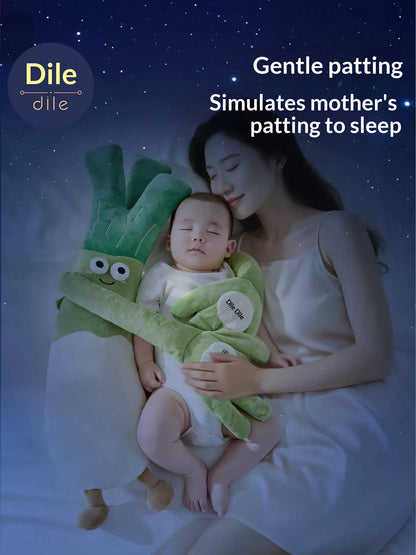 Breathable fabric detail of MEACAOFG Scallion soothing companion toy for newborns