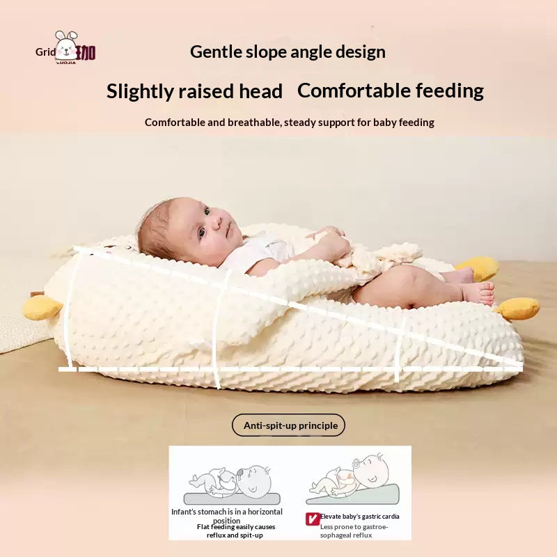 Medium baby cot with slight head incline for easy nighttime feeding