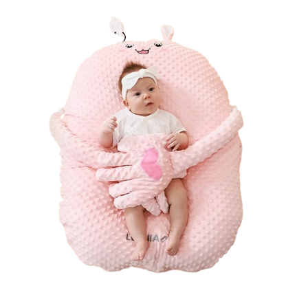 Premium medium baby cot with soothing patting hands in pink