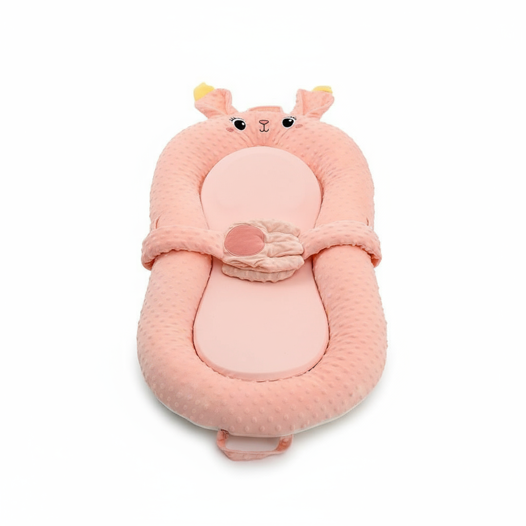 Multi color options including pink and grey baby lounger