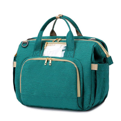 Portable folding crib mummy bag