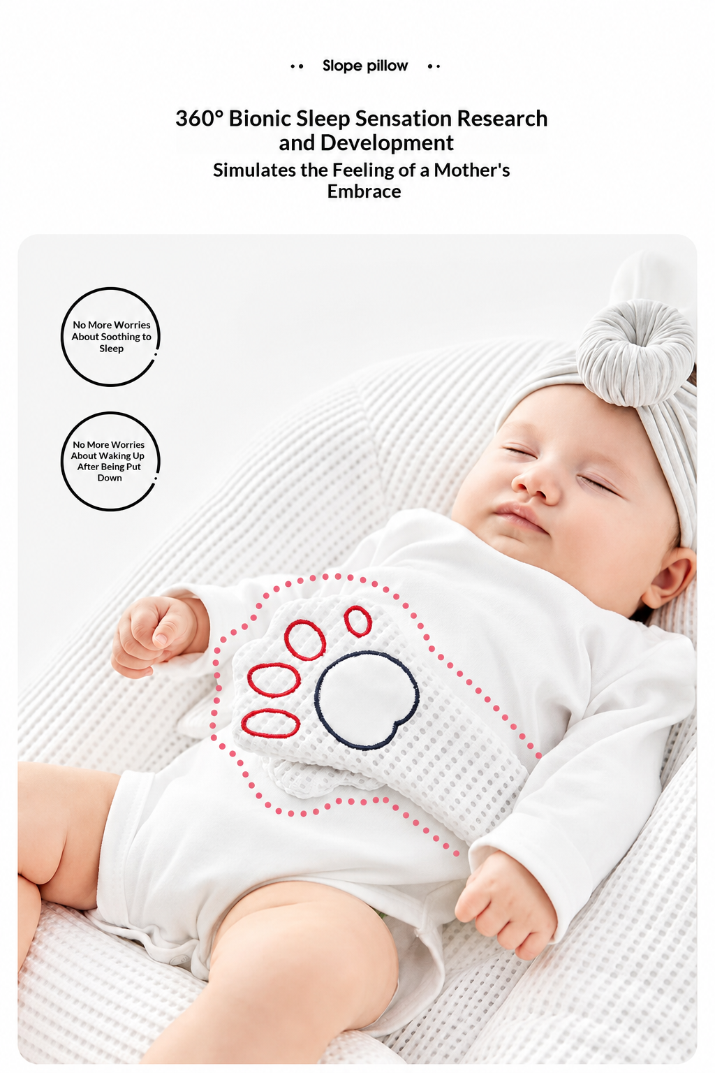 Baby lounger positioner pillow with head shaping cushion
