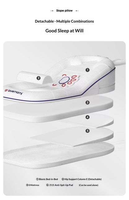 Safe convertible infant bed with non-toxic finish in a modern nursery setting