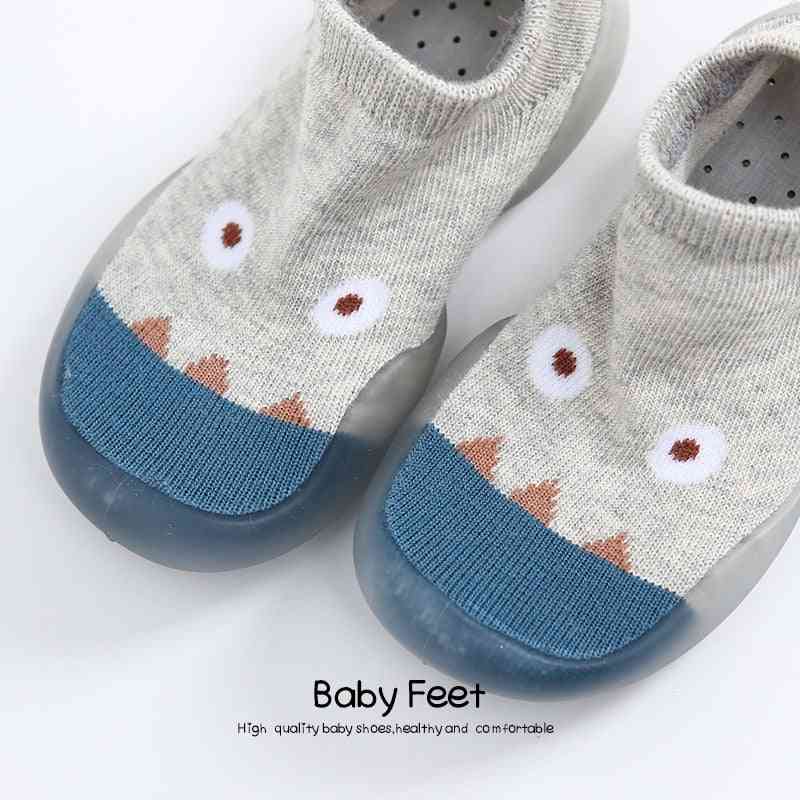 Monster Baby Sock Shoes - Light Gray