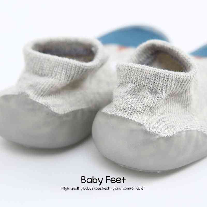 Monster Baby Sock Shoes - Light Gray