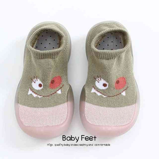 Monster Baby Sock Shoes - Light Green