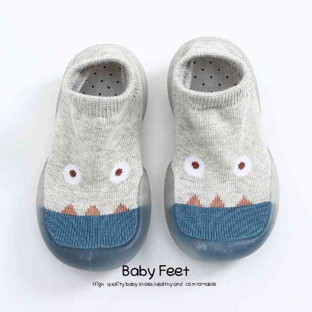 Monster Baby Sock Shoes - Light Gray