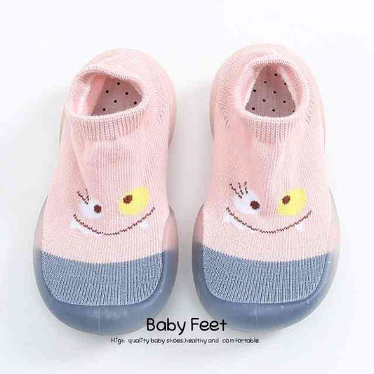 Monster Baby Sock Shoes - Light Pink