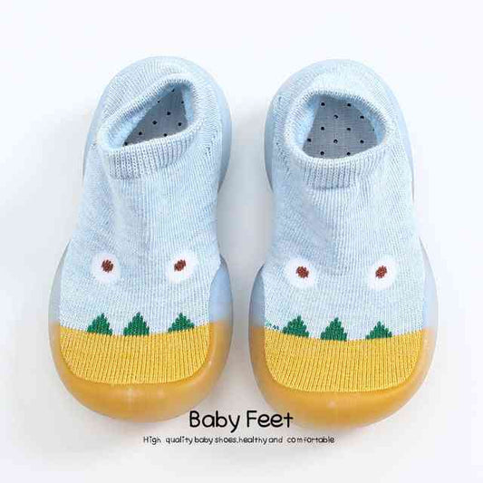 Monster Baby Sock Shoes - Light Blue