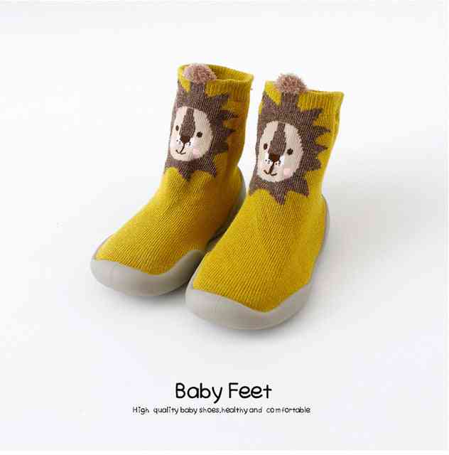 Premium Baby Sock Shoes - Yellow Lion