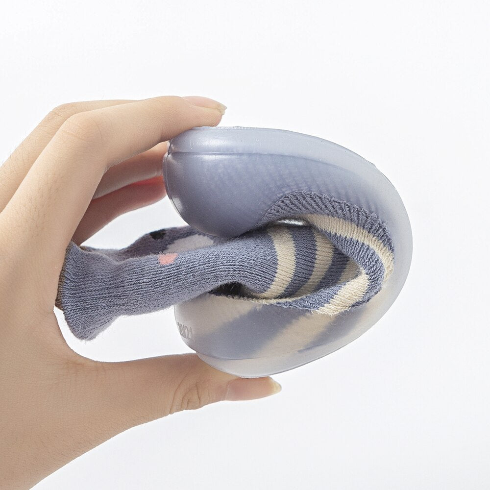 Winter Baby Sock Shoes - Blue Bear