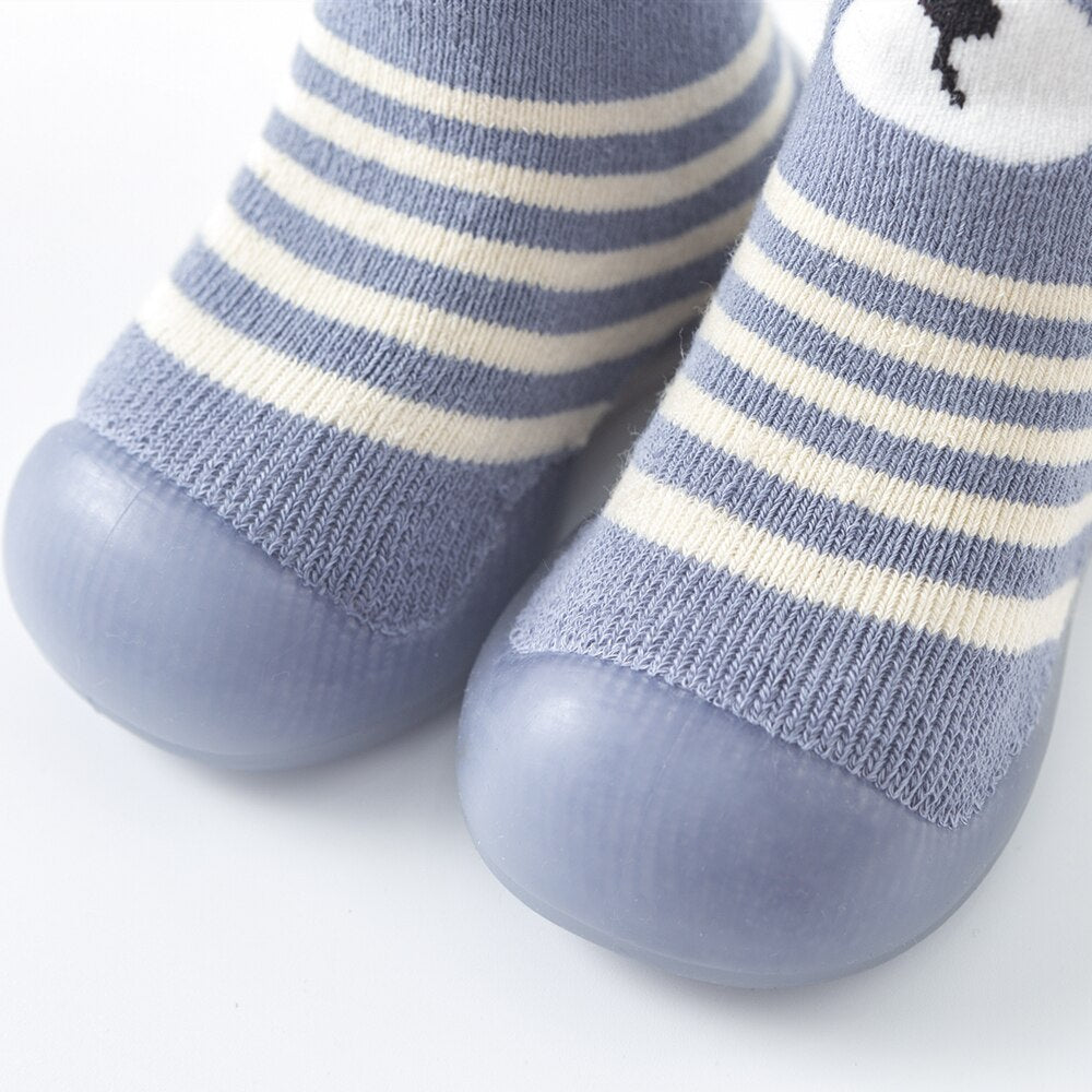 Winter Baby Sock Shoes - Blue Bear