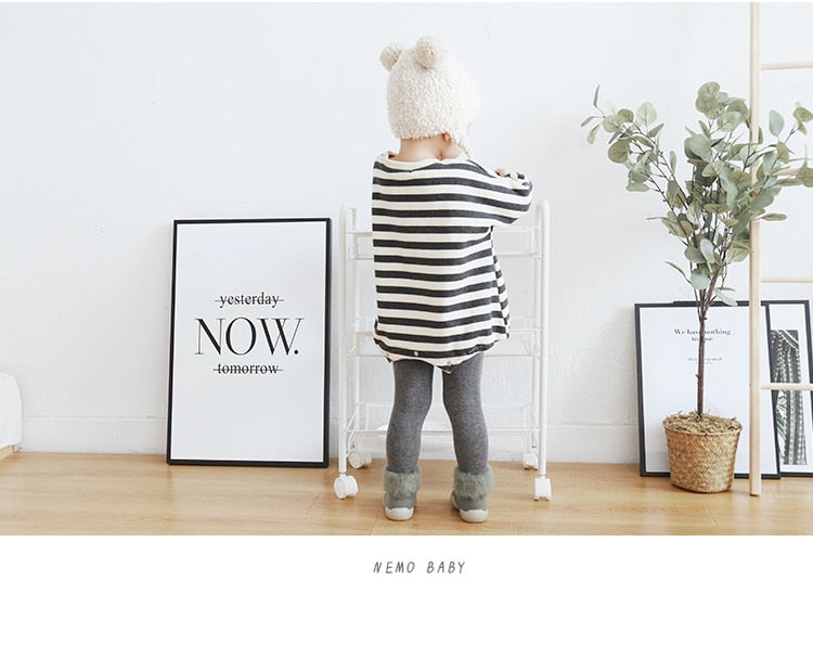 Furry Baby Sock Shoes - Green