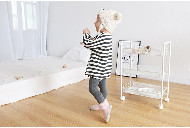 Furry Baby Sock Shoes - Pink
