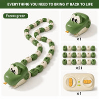 1 x Forest Green Snake + 21 Modular Blocks