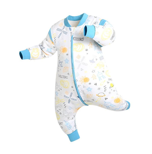 Grookz Baby Onesie Pajamas - Blue Spaceships