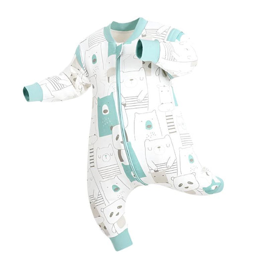 Grookz Baby Onesie Pajamas - Green Bears