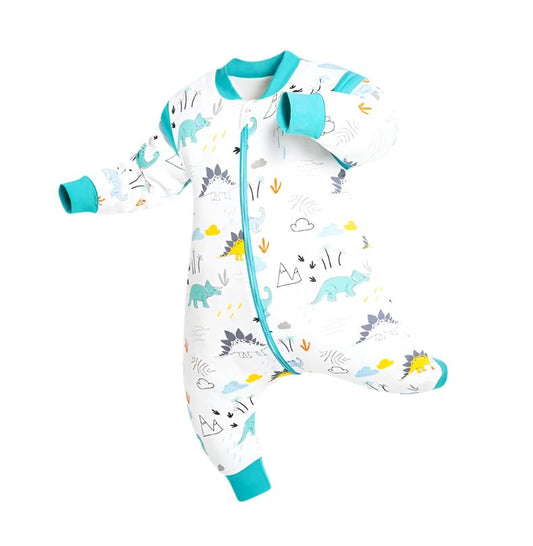 Grookz Baby Onesie Pajamas - Blue Dinosaurs