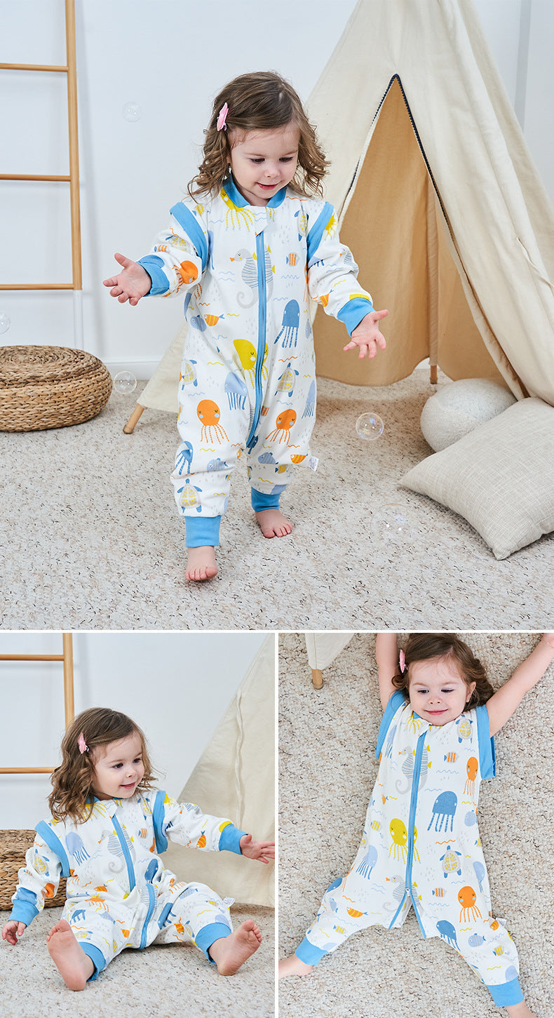 Grookz Baby Onesie Pajamas - Gray Monsters