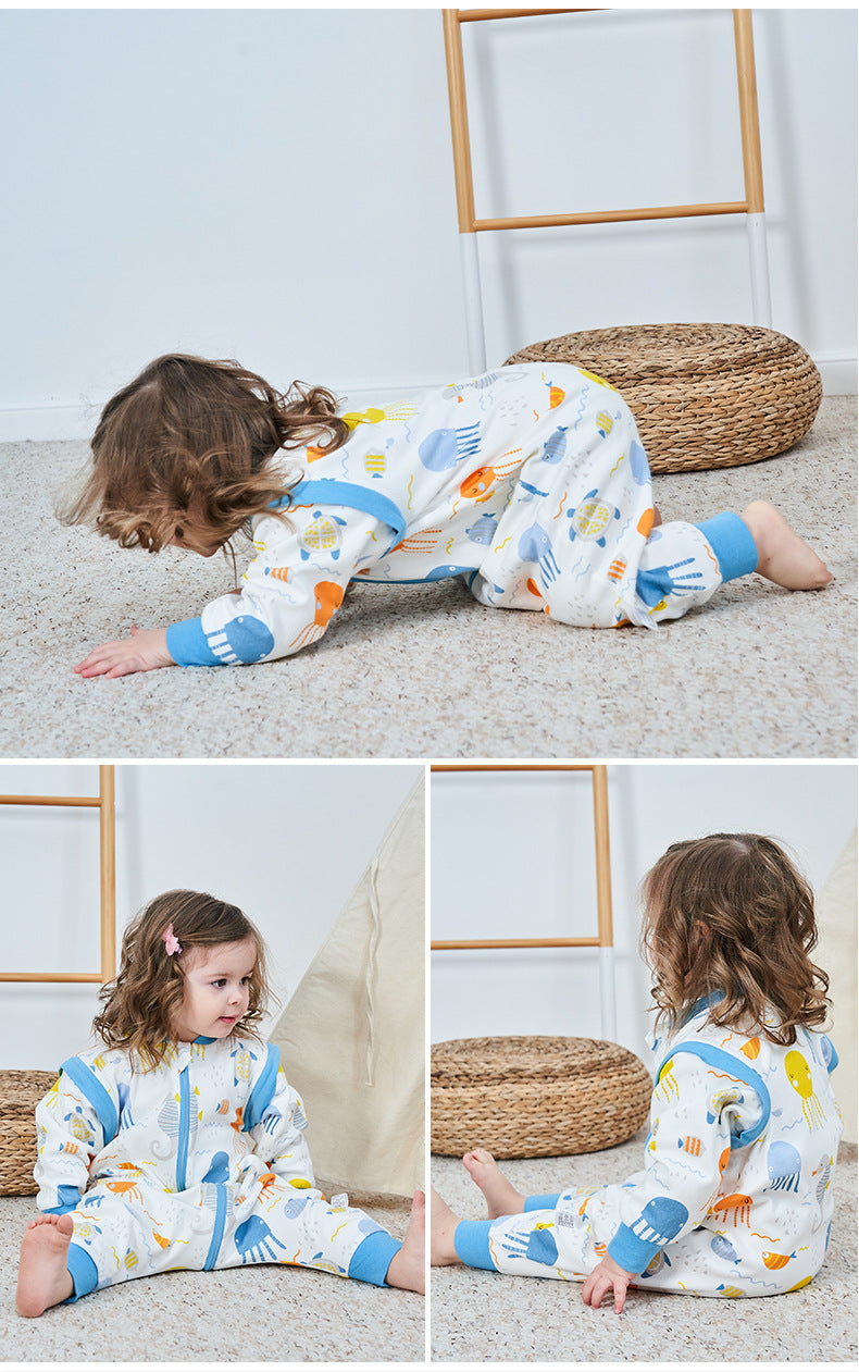 Grookz Baby Onesie Pajamas - Gray Monsters