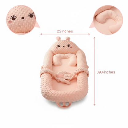 Dimensions and sitting support mode of smart patting baby lounger