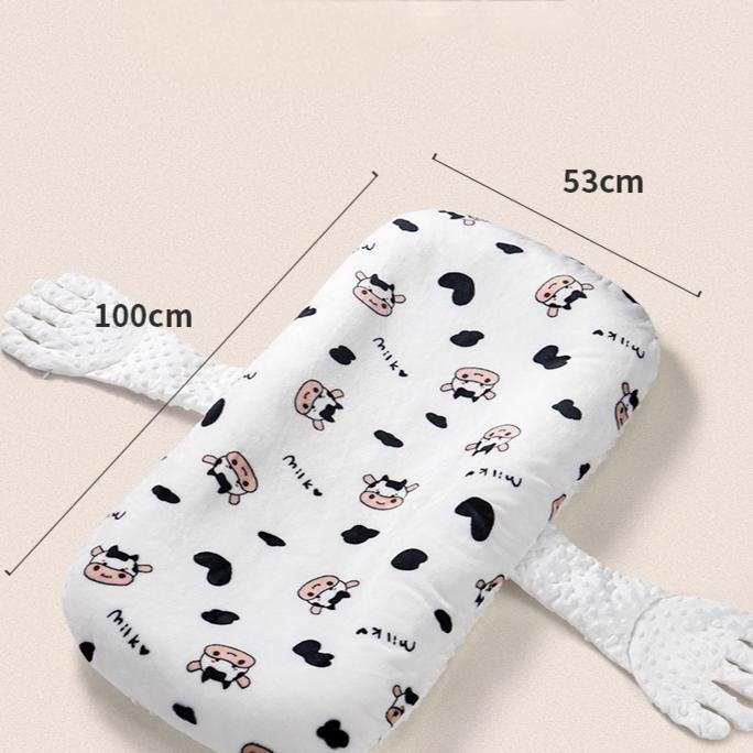 Size details and structure of soothing baby lounger with gentle patting