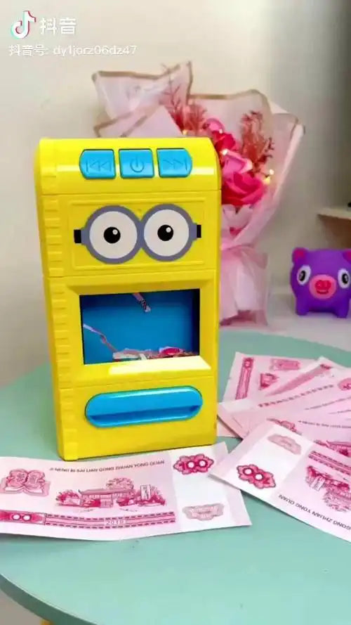 Spoof Money Box Shredder Money Bank Children’s Money Bank Creative Automatic Rolling Money Savings Jar Shredder Money Bank Deposable and Removable - MEACAOFG